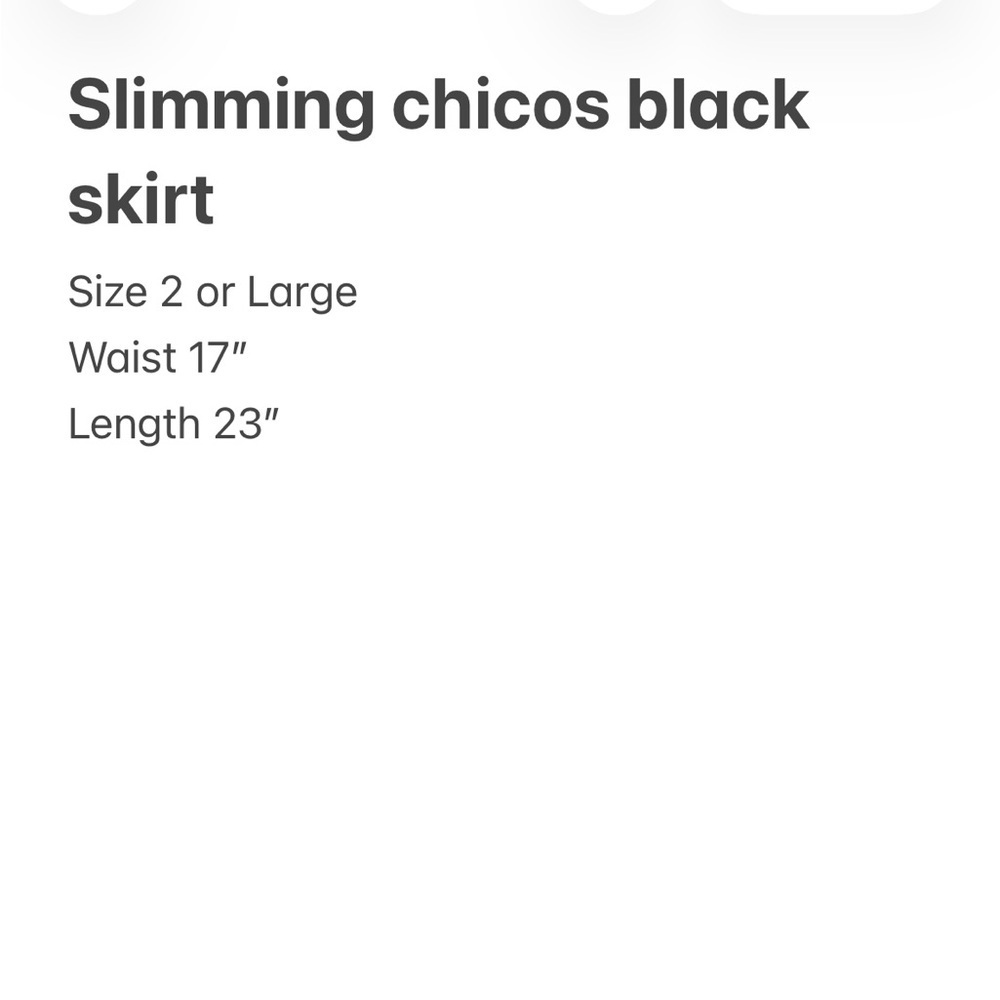 Chico's Classic Black Slimming Pencil Skirt Size 2 = Large - Picture 6 of 7